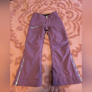 Obermeyer Plum Relaxed Fit Casual Bottoms with Elastic Waist